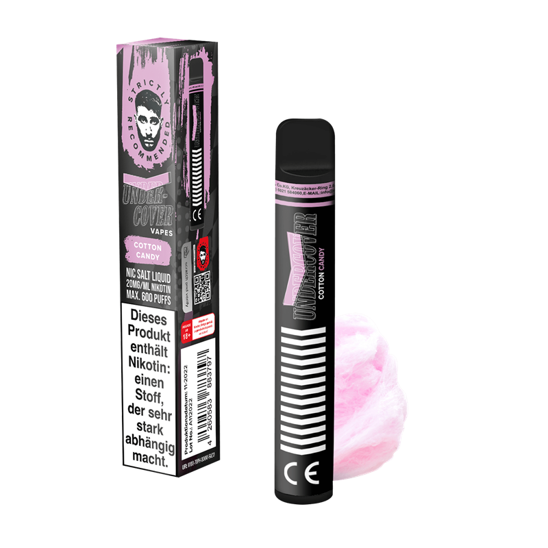 Undercover Vapes - Cotton Candy - Einweg E-Zigarette