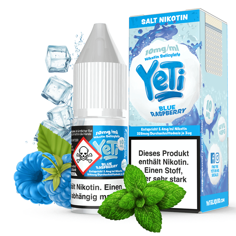 Yeti E-Liquid - Blue Raspberry - 10 ml Nikotinsalz