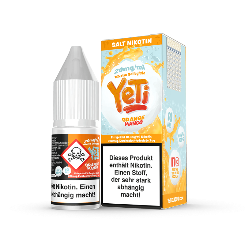 Yeti E-Liquid - Orange Mango - 10 ml Nikotinsalz 