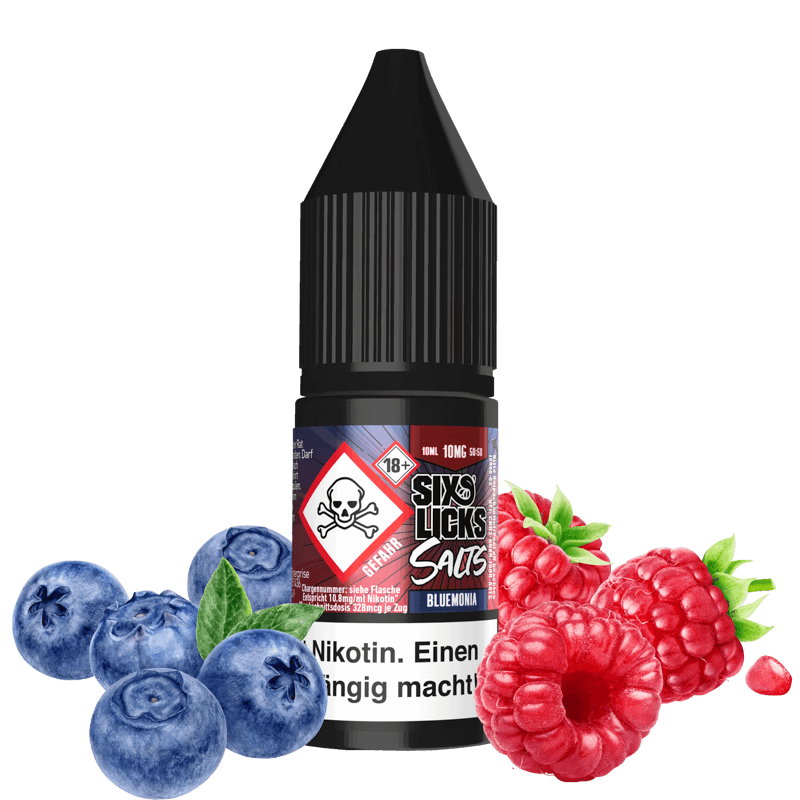 Six Licks E-Liquid - Bluemonia - 10 ml Nikotinsalz