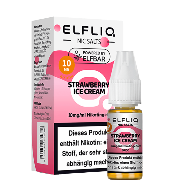 ELF Bar Elfliq - Strawberry Ice Cream - 10 ml Nikotinsalz 