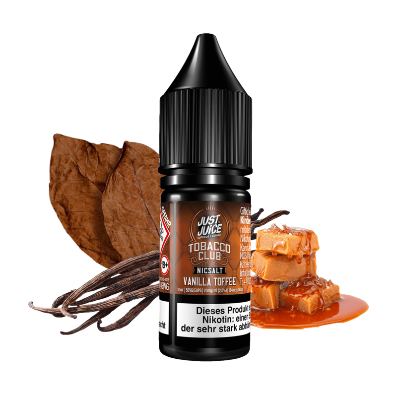 Just Juice Tobacco Club - Vanille Toffee - 10 ml Nikotinsalz Liquid