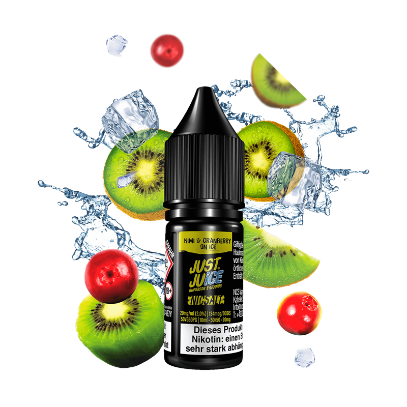 Just Juice - Kiwi & Cranberry On Ice - 10 ml Nikotinsalz Liquid