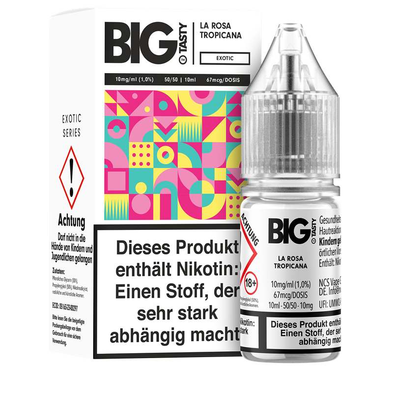 Big Tasty Exotic Serie - La Rosa Tropicana - 10 ml Nikotinsalz Liquid 