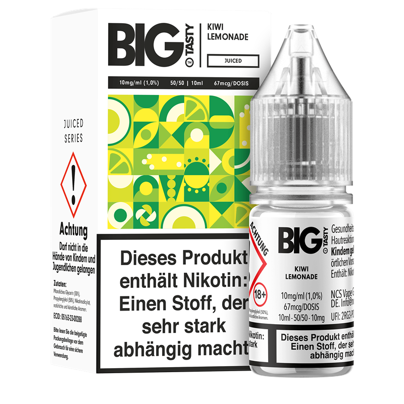 Big Tasty Juiced Serie - Kiwi Lemonade - 10 ml Nikotinsalz Liquid 