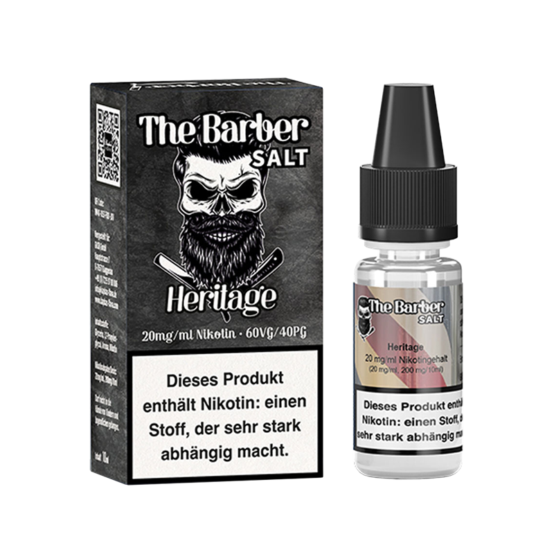 Kapkas Flava Salt The Barber - Heritage - 10 ml Nikotinsalz Liquid 