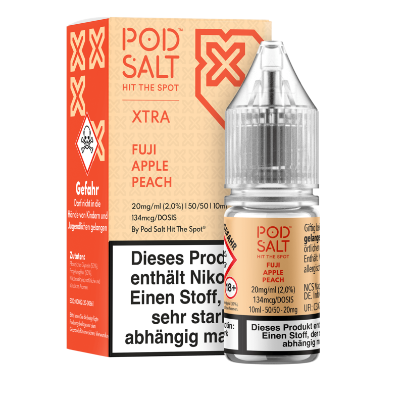 Pod Salt Xtra - Fuji Apple Peach - 10 ml Nikotinsalz Liquid