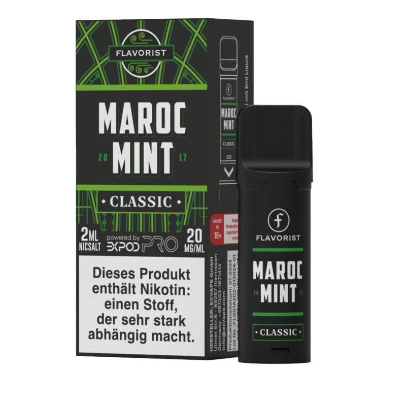 eXvape EXPOD Pro - Flavorist - Maroc Mint Classic Pod - 1er Pack