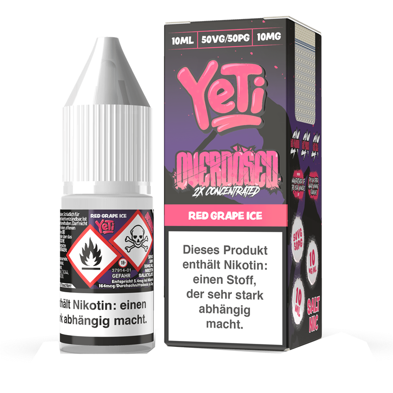 Yeti Overdosed - Red Grape Ice - 10 ml Nikotinsalz Liquid