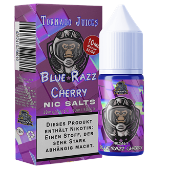 Tornado Juices - Blue Razz Cherry - 10 ml Nikotinsalz Liquid
