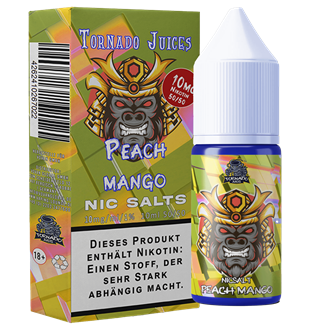 Tornado Juices - Peach Mango - 10 ml Nikotinsalz Liquid