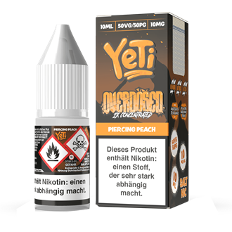 Yeti Overdosed - Piercing Peach - 10 ml Nikotinsalz Liquid